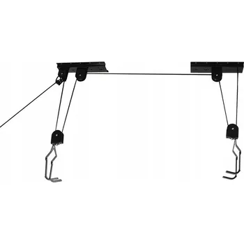 zvedák Podstropní věšák na kolo Silverline 20 kg černý