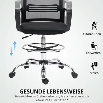 Otočná kancelářská židle Homcom černá