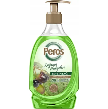 Mýdlo PEROS Tekuté mýdlo 98% PŘÍRODNÍ, vůně olivového oleje a květu bergamotu