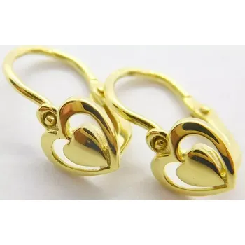 Náušnice Klenoty Budín Dětské zlaté srdíčkové náušnice 585/0,81gr 231041016 (Klenoty Budín Dětské zlaté srdíčkové náušnice 585/0,81gr 231041016)