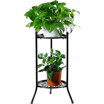 Stojan na květiny Držák Na Květináč Kovový stojan na rostliny 30x50 cm Černý