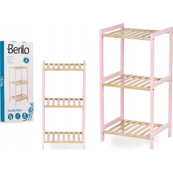 Koupelnový nábytek Koupelnová police Berilo WR5503-3-468 Růžová Přírodní 35 x 30 x 70 cm
