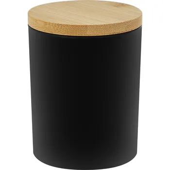 Sklenice Sklenice na svíčky černá matná 200 ml s bambusovým víčkem - 90 kusů