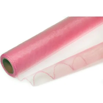 Party dekorace Organza 40cm x 8m podzimní růžová