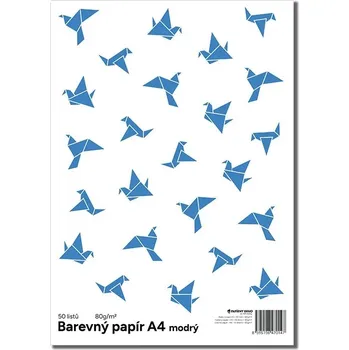 Kancelářský papír KRPA Kopírovací papier A4 80g KP - modrý (bal. 50 ks)