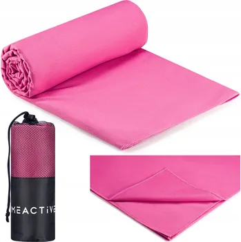 Ručník RYCHLESCHNOUCÍ RUČNÍK Z MIKROVLÁKNA Růžový NA PLÁŽ, DO POSILOVNY, NA CESTY 180x100 cm