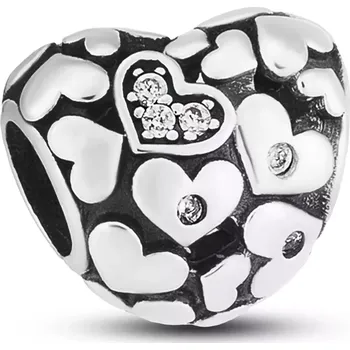 Přívěsek Stříbrný přívěsek ve tvaru srdce zdobený kubickou zirkonií PETERSON CHP-023