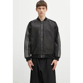 Džínová bomber bunda adidas Originals Denim Jkt černá barva, zimní, oversize, JY2796, M, 99X