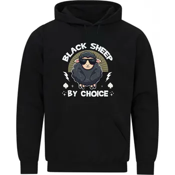 Pánská mikina Pánská mikina Černá Ovce z Vlastní Vůle (Velikost: 5XL, Barva: Černá)