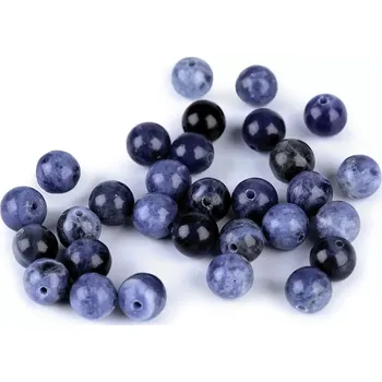 Korálek Minerální korálky Sodalit Ø6 mm - 10 ks