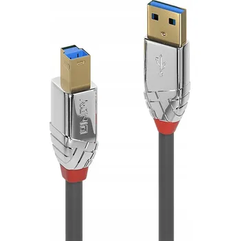 Datový kabel Lindy 36663 USB kabel 3 m USB A - USB B, šedý