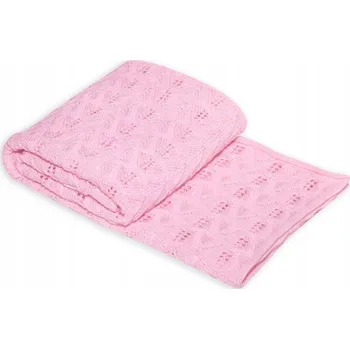 Dětská deka UVIE Dětská deka ažurová 80 x 90 cm Růžová