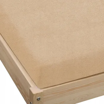 Prostěradlo Froté prostěradlo s gumou 90x200 béžové, SILNÉ