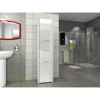 Šatní skříň Koupelnový sloupek LUNA 30 3D vysoký lesk