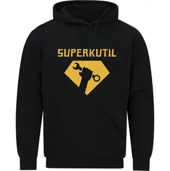 Pánská mikina Pánská mikina Superkutil Síla šroubováku (Velikost: 5XL, Barva: Černá)