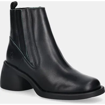 Dámská zimní obuv Kožené kotníkové boty Fly London HAIL310FLY dámské, černá barva, na podpatku, P145310003 99X, EUR 41