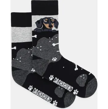 Pánské ponožky Bavlněné ponožky Medicine černá barva RW25-LGM600 99A, vel. 39/42