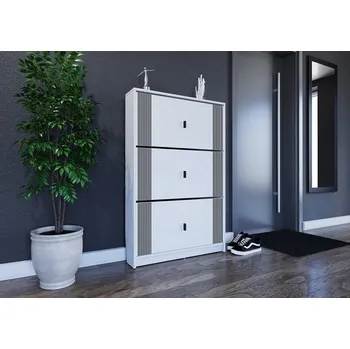 Botník Botník LITE 1, barva bílá mat/šedá