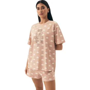 Dámské pyžamo Dámské pyžamo 42647 Nubes - HENDERSON písková XL