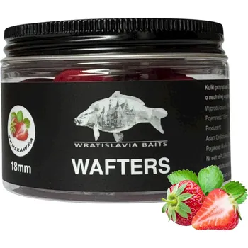 Boilies Nástrahové kuličky WAFTERS JAHODA 18mm Wratislavia Baits