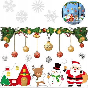 Vánoční dekorace Vánoční nálepky na okno, vánoční dekorace – Mikuláš