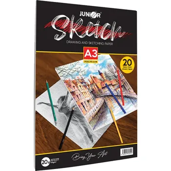 Junior Blok na malování a skicování Sketch - A3 PREMIUM 20 listový, 110g/m2