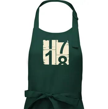 Kuchyňská zástěra Tachometr 18 - Pánská zástěra na vaření - Univerzální velikost ( Lahvově zelená )