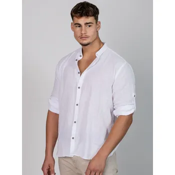 Pánská košile Pánská bavlněná košile se stojacím límečkem K01, VELIKOST 2XL