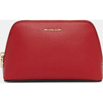 Kosmetická taška Kožená kosmetická taška MICHAEL Michael Kors červená barva, 32F5GJ6T2T 33X, vel. ONE SIZE