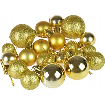Vánoční ozdoba Sada zlatých vánočních koulí