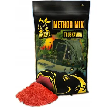 Návnadová surovina NÁVNADA INVADER METHOD MIX - JAHODA 1 kg