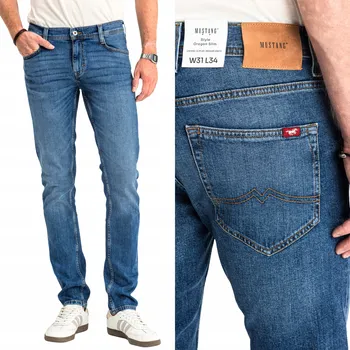 Pánské džíny Mustang Oregon Slim 1015041 5000 702 Modrá W34 L30