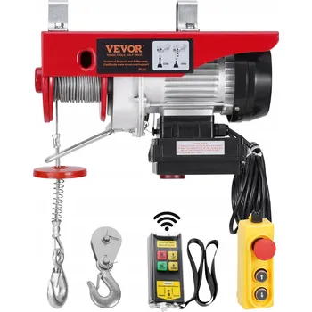 VEVOR Elektrický lanový zvedák Nosnost 200 kg Dálkové ovládání
