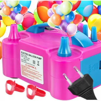 Balónek ELEKTRICKÁ PUMPIČKA NA BALÓNKY 2 TRYSKY VÝKONNÁ RYCHLÁ + VÁZAČKY