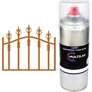 Barva ve spreji Profesionální lak ve spreji na rez, na ocel, kov a plech RAL 8023, lesklý