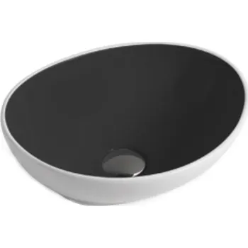 Mexen Elza umyvadlo na desku 40 x 33 cm, bílá/černá - 21014077 Koupelnové umyvadla