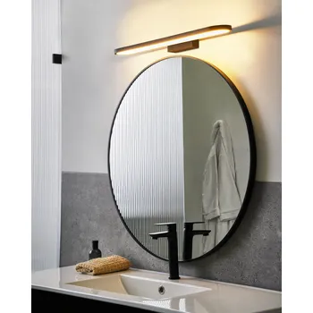 Nástěnné svítidlo Světlo nad zrcadlo obraz černá LED lampa kovová horizontální koupelna obývací pokoj moderní Beliani