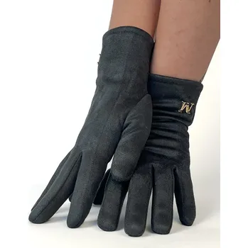 Rukavice Dámské černé pletené rukavice, VELIKOST UNI