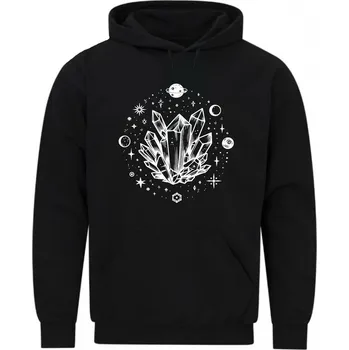 Pánská mikina Pánská mikina Kosmické Krystaly (Velikost: 5XL, Barva: Černá)