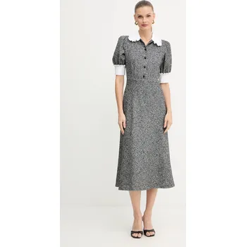 Dámské šaty Šaty s příměsí vlny Luisa Spagnoli 542276 šedá 90A, vel. 38