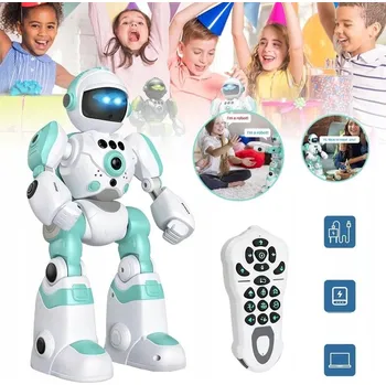 Robot ROBOT HRAČKA PRO DĚTI DÁLKOVĚ OVLÁDANÁ NABÍJECÍ LED HUDBA 3-8 LET