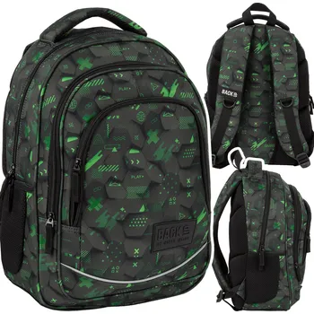 Školní batoh Školní batoh Back Up vícekomorový, zelený, 26 l, s kapsou na notebook