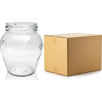 Sklenice Skleněná Zavařovací Sklenice Amfora 314ml 28 ks TO-63 Lemon Tree Glass