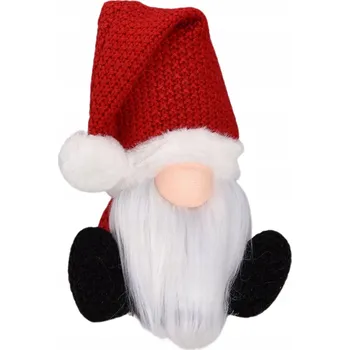 Vánoce Vánoční dekorace gnóm v čepici Santa Clause 40 cm