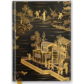 Blok Zápisník Flame Tree. Chinese Lacquer Black & Gold Screen