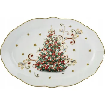 Magnoble, vánoční talířek z porcelánu STROMEČEK, malý