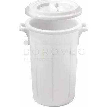 Odpadkový koš OEM koš na odpad s víkem 60 litrů - bílá