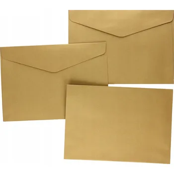 Obálka PAPÍROVÉ OBÁLKY ozdobné C5 SADA 10 kusů GALERIE PAPIERU obálky ZLATÉ