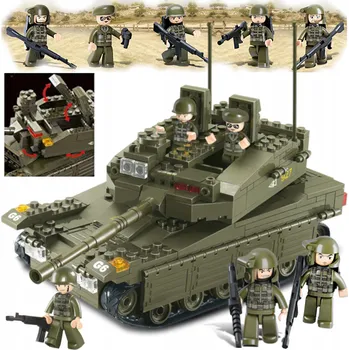 ostatní stavebnice Stavebnice izraelský tank MERKAVA MK. I/II 344 dílů + 5 figurek POHYB ARMÁDY. DÍLŮ