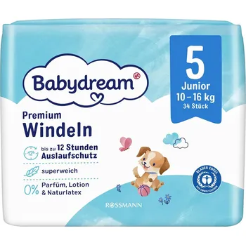 Plenkové kalhoty Babydream Jednorázové plenky junior, vel. 5 (10–16 kg)